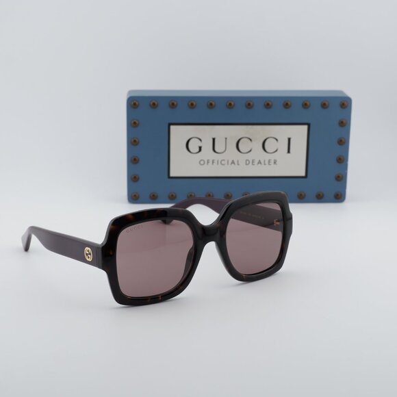 Gucci GG1337S 009 Square Sunglasses - Havana/Violet main image 8